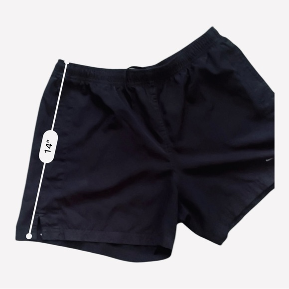 Nike athletic sports activewear shorts S(4-6) black pockets split hem logo - Picture 9 of 13